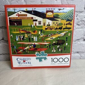 Charles Wysocki‎ Four Aces Flying School 1000 PC Puzzle Buffalo Games COMPLETE
